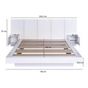 Ver imagem 3 de Cama Suspensa Casal Queen com Cabeceira e 2 Mesas de Cabeceira CJ075 200cm Branco - Art In Móveis