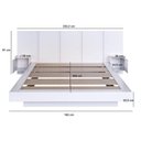 Ver imagem 4 de Cama Suspensa Casal Queen com Cabeceira e 2 Mesas de Cabeceira Cj075 200cm Branco - Art In Móveis