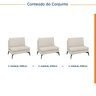 Sofá Modular 3 Lugares 300cm Calla CabeCasa MadeiraOriginals - 2