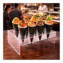 Ver imagem 3 de Porta Pizza Cone Temaki Casquinha Cascão Acrílico 8 Furos