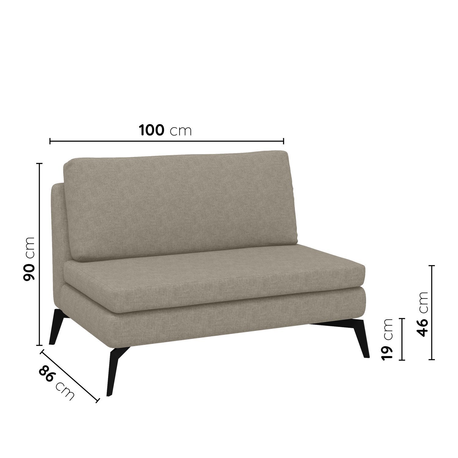 Sofá Modular 3 Lugares 300cm Calla Cabecasa Madeiramadeira - 3