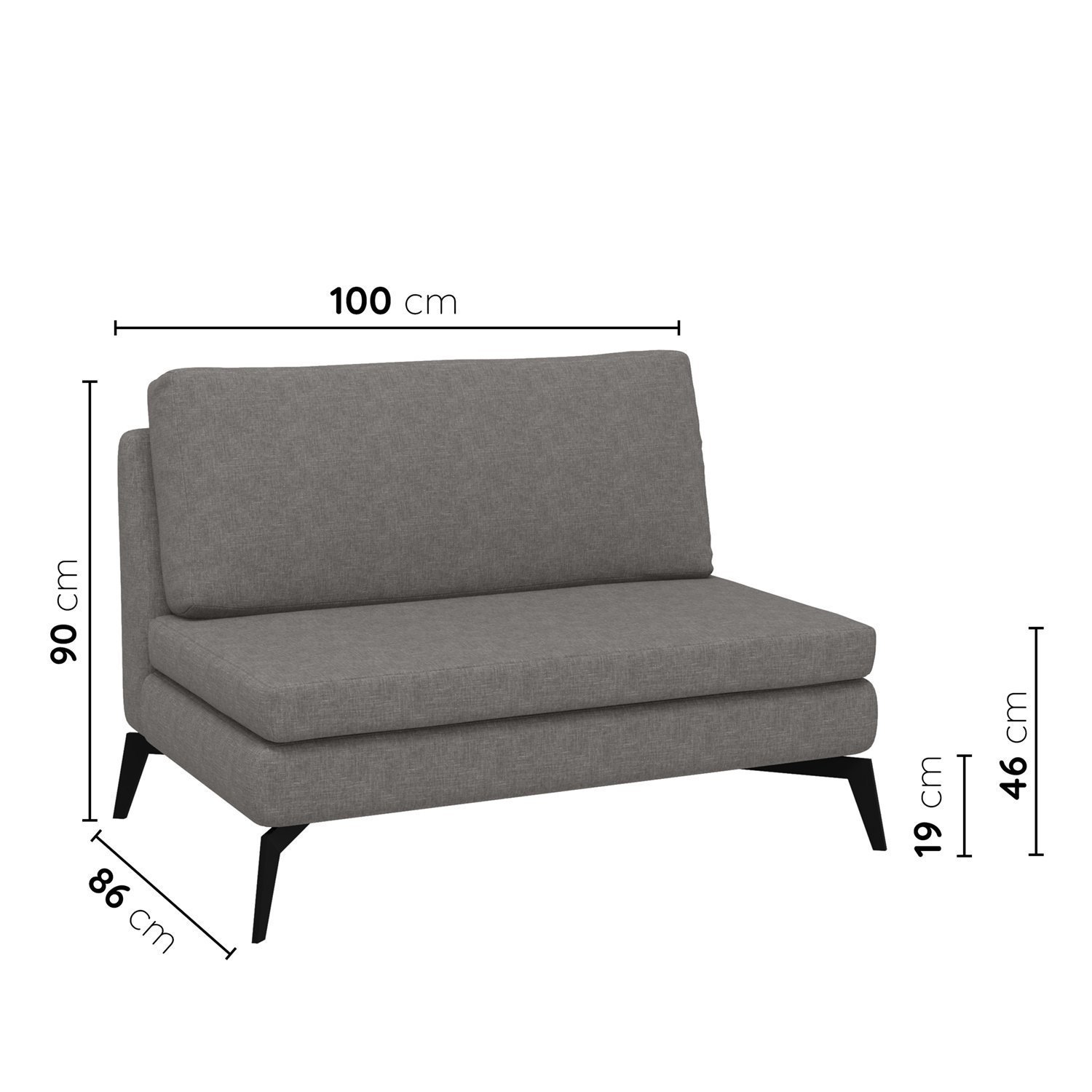 Sofá Modular 3 Lugares 300cm Calla Cabecasa Madeiramadeira - 3