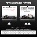 Ver imagem 2 de Amzchef Induction Cooktop 2 Zonas com 1800w, Touch e Temporizador