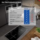 Ver imagem 7 de Amzchef Induction Cooktop 2 Zonas com 1800w, Touch e Temporizador