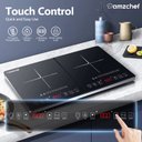 Ver imagem 4 de Amzchef Induction Cooktop 2 Zonas com 1800w, Touch e Temporizador