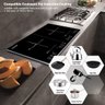 Amzchef Induction Cooktop 2 Zonas com 1800w, Touch e Temporizador - 3