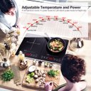 Ver imagem 5 de Amzchef Induction Cooktop 2 Zonas com 1800w, Touch e Temporizador
