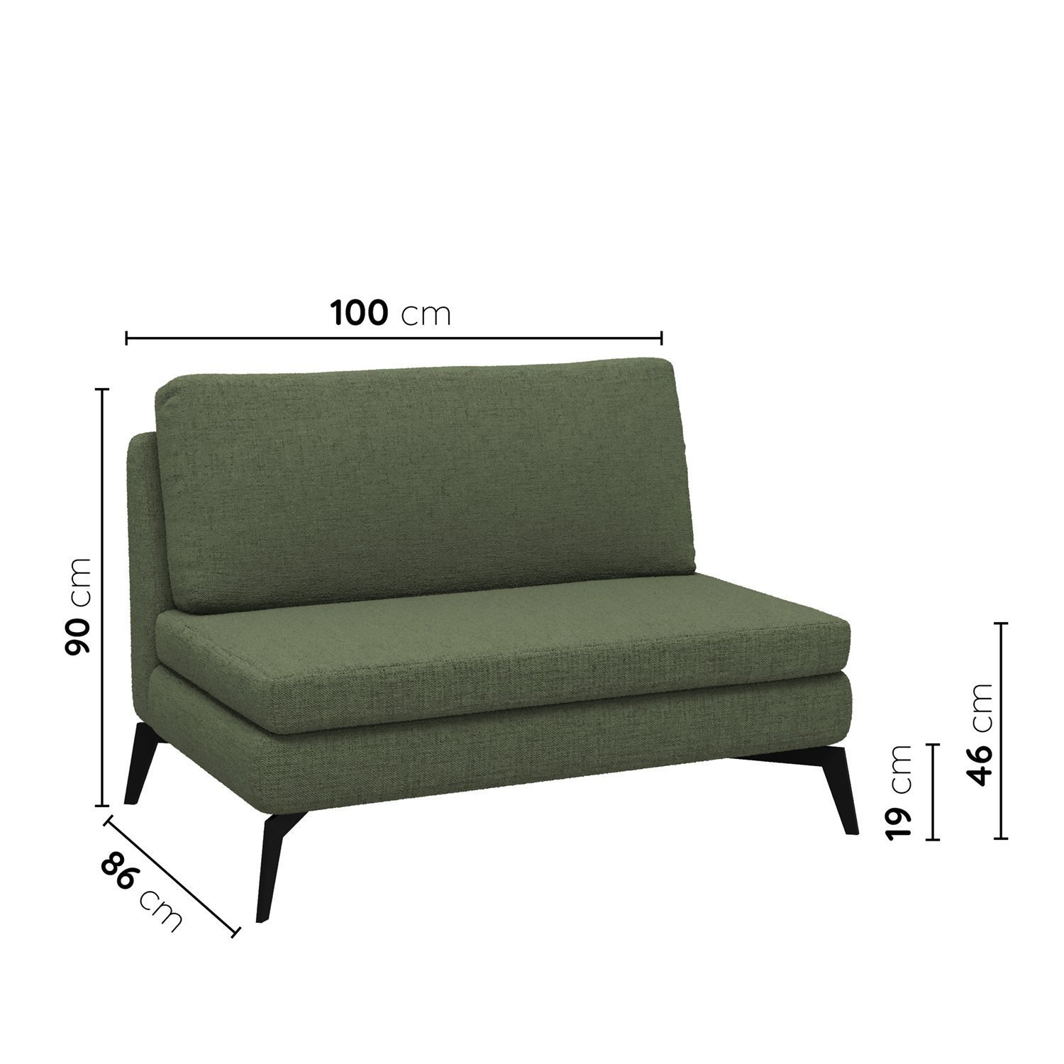 Sofá Modular 3 Lugares 300cm Calla Cabecasa Madeiramadeira - 3