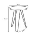 Ver imagem 5 de Mesa de Lateral Duo Lisboa Ferro Branco Tampo Amêndoa
