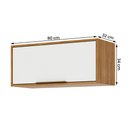 Ver imagem 3 de Armário Aéreo Geladeira Aurea 80 Cm 1 Porta Cinamomo/branco