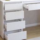 Ver mais imagens de Conjunto Escritório 2 Peças Escrivaninha Mesa Berlim e Cadeira Eames Base de Madeira Yescasa Branco