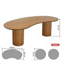 Ver imagem 3 de Mesa de Jantar Sicília 8 Lugares Orgânico Laminado Cinamomo 240x120cm