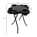 Ver imagem 3 de Mesa Petisqueira Dobrável para Copos e Garrafas Pés de Ferro Preto