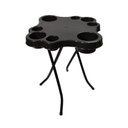 Ver imagem 2 de Mesa Petisqueira Dobrável para Copos e Garrafas Pés de Ferro Preto