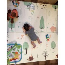 Tapete Infantil Bebe Criança Tatame Grande Dupla Face Emborrachado Macio Seguro Dobravel Antiderrapa - 3