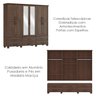 Guarda Roupa 6p 6g Espelho Madeira Maciça 248 Cm 2254 Cafe Milani Store - 4