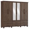 Guarda Roupa 6p 6g Espelho Madeira Maciça 248 Cm 2254 Cafe Milani Store - 1