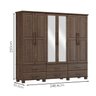 Guarda Roupa 6p 6g Espelho Madeira Maciça 248 Cm 2254 Cafe Milani Store - 3