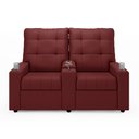 Ver imagem 1 de Poltrona do Papai Reclinável Sala de Cinema Movie 2 Lugares Manual Baú USB PU Vermelho G23 Gran Belo