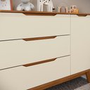 Ver imagem 4 de Quarto Infantil 3 Peças Crescer com Cama Mesa de Cabeceira e Cômoda Argila e Jequetiba Kappesberg
