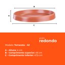 Ver imagem 3 de Prato para Vaso Redondo Terracota 42 Afort