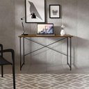 Ver imagem 1 de Mesa Escrivaninha para Estudo Office 0,76 Cm Miami Imbuia/ Preto