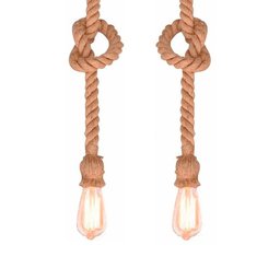 Lustre Pendente Corda para 1 Lâmpada E27 Bivolt - 5
