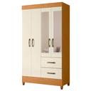 Ver imagem 2 de Guarda Roupa Parma 4 Portas com Espelho Cinamomo Off White