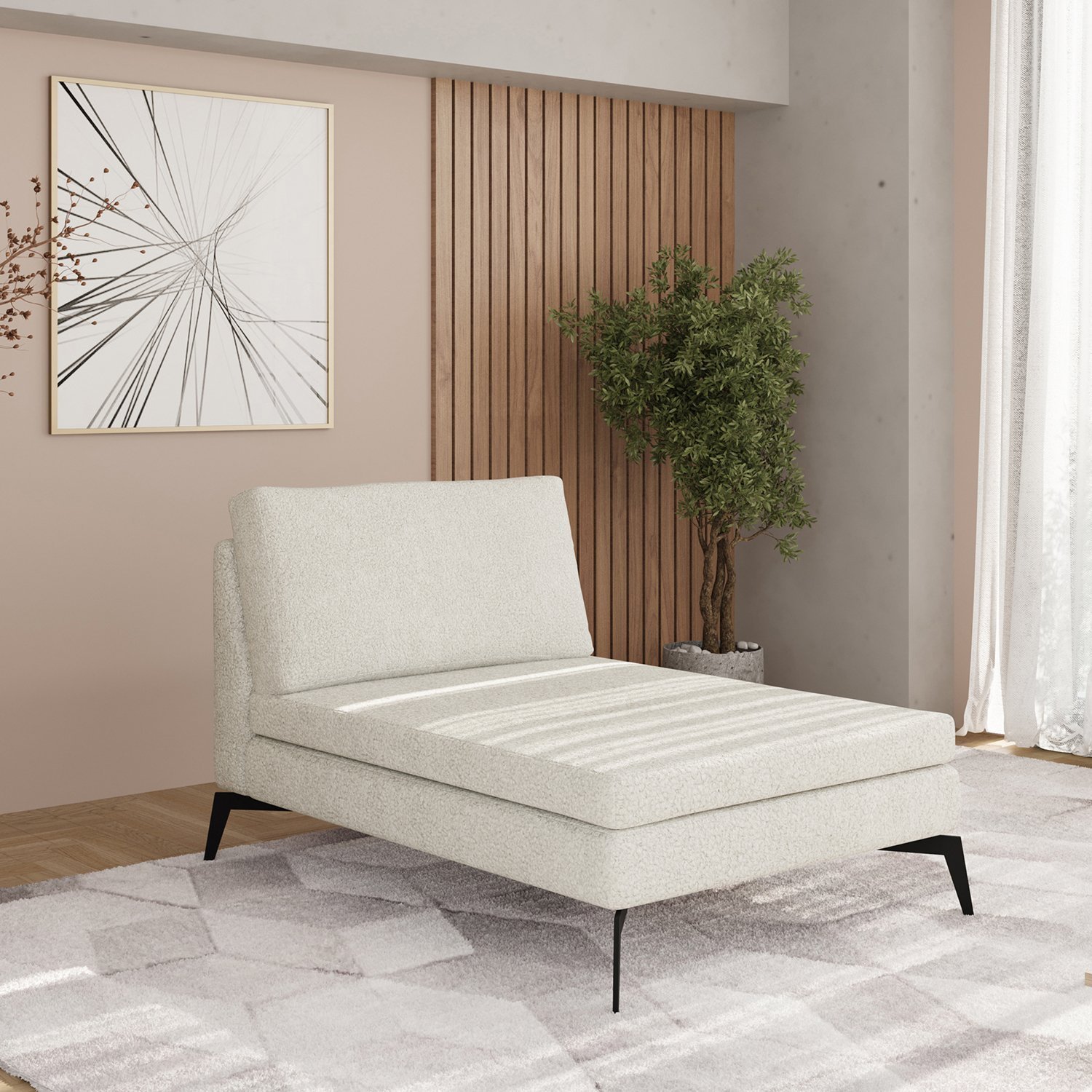 Sofá Chaise sem Braço 85cm Calla Cabecasa Madeiramadeira - 1