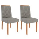 Ver imagem 4 de Conjunto de Mesa de Jantar Tampo de Vidro Off White Ester 2,10 com e 8 Cadeiras Clarice Cinamomo/