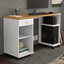 Ver imagem 2 de Mesa de Computador Million Branco/Cinamomo - Patrimar Branco
