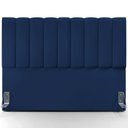 Ver imagem 5 de Cabeceira Cama Box Casal King 195 cm Dália W01 Suede Azul Marinho - Lyam Decor