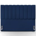 Ver imagem 3 de Cabeceira Cama Box Casal King 195 cm Dália W01 Suede Azul Marinho - Lyam Decor