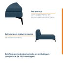 Ver imagem 3 de Sofá Chaise sem Braço 100cm Calla CabeCasa MadeiraOriginals