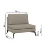Sofá Modular 2 Lugares com Chaise 150cm Calla CabeCasa MadeiraOriginals - 4