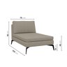 Sofá Modular 2 Lugares com Chaise 150cm Calla CabeCasa MadeiraOriginals - 3