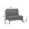 Sofá Modular 2 Lugares com Chaise 150cm Calla CabeCasa MadeiraOriginals - 4
