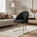 Ver imagem 4 de Cadeira Poltrona Estofada Decorativa Lua Premium Preto