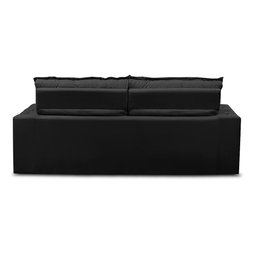 Sofá Retrátil e Reclinável 2 lugares com Molas 1,50m Livia Suede Preto Adonai Estofados - 9