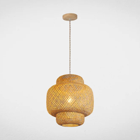 PENDENTE RÚSTICO BALI FIBRA DE BAMBU 1XE27 (D)40CM GMH TRADE