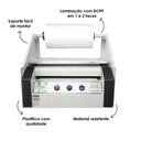 Ver imagem 3 de Plastificadora P280 com Suporte Bobina Fosco Bopp 24cm 220v