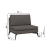 Sofá Modular 3 Lugares com Chaise 225cm Calla CabeCasa MadeiraOriginals - 4