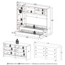 Ver imagem 4 de Quarto Infantil Modulado Bicama com Guarda-Roupa e Cômoda Pulse Multimóveis MP4850 Branco