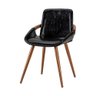 Cadeira Rita Preta Base Madeira Pintada - 72860 - 1