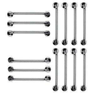 Barra de Apoio 60cm Aço Inox Kit 14 Unidades Banheiro Box Idoso Gestante Cadeirante Deficiente Acess
