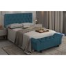 Recamier Baú Capitonê Veludo Azul Paris Ii 1,50m - 2