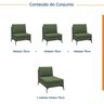 Sofá Modular 4 Lugares com Chaise 300cm Calla CabeCasa MadeiraOriginals - 2