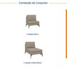 Sofá Modular 2 Lugares com Chaise 170cm Calla CabeCasa MadeiraOriginals - 2