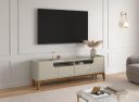 Ver imagem 2 de Rack / Bancada Fl 1.80m Estilo Retrô para Tv até 65'' Cor Off White