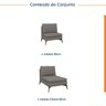 Sofá Modular 2 Lugares com Chaise 170cm Calla CabeCasa MadeiraOriginals - 2